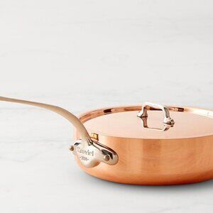 Mauviel Tri-Ply M'3S Copper Sauté Pan with Stainless-Steel Handles